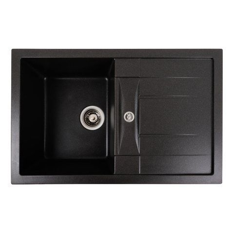 Гранитная мойка для кухни Platinum 7850 TROYA матовый Морион 41659 фото