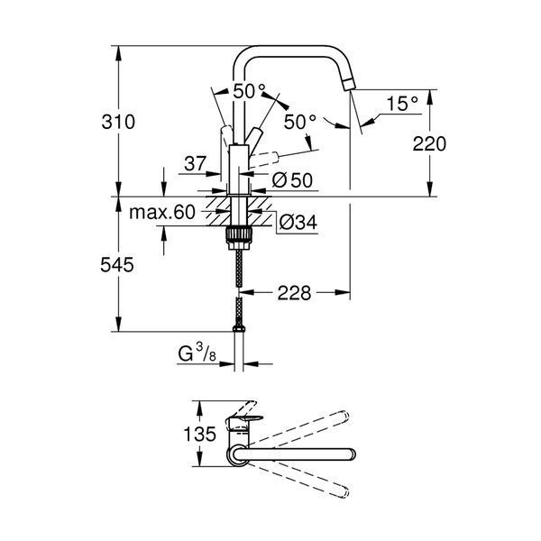 Смеситель для кухни Grohe QuickFix Start 30470000 CV036247 фото