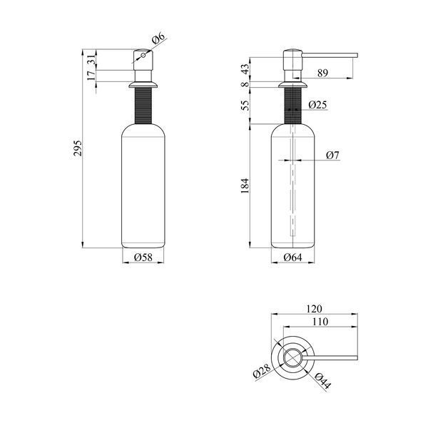 Дозатор для моющего средства Kroner KRP Spender - C001 CV030016 фото