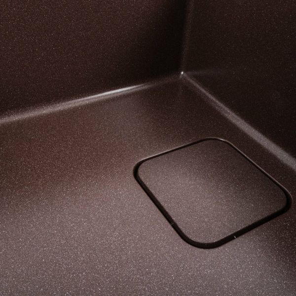 Гранитная мойка для кухни Platinum 7850 CUBE матовая Мокко 3176 фото