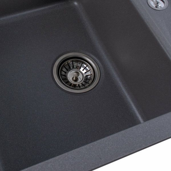 Гранітна мийка для кухні Platinum 7850 TROYA матова Сірий мусон 3260 фото