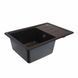 Гранітна мийка для кухні Platinum 6243 LIANA матова Шоколад 3821 фото 6