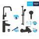 Набор смесителей 4 в 1 для ванной комнаты и кухни Grohe QuickFix Start Black M-Size UA303301MK CV033954 фото 12