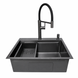 Комплект кухонної мийки 63х50HM PVD Pllen&oacute; Lazio ST05 Grafite SL33894 фото 3