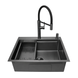Комплект кухонної мийки 63х50HM PVD Pllen&oacute; Lazio ST05 Grafite SL33894 фото 1