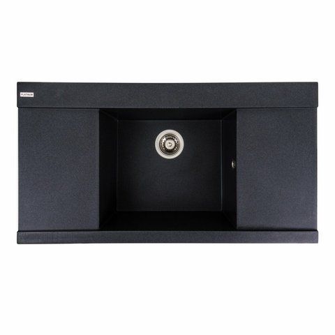 Гранитная мойка для кухни Platinum 9651 ATLAS матовый Карбон 41047 фото