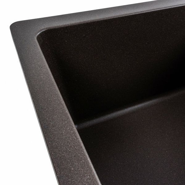 Гранитная мойка для кухни Platinum 6250 ZIRKONE матовая Темная скала 41597 фото