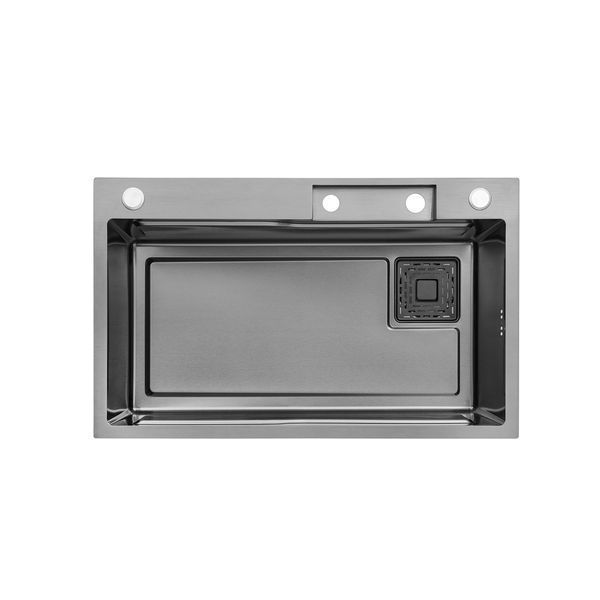 Кухонна мийка Kroner KRP Schwarze - SET7546HM PVD (3.0/0.7 мм) CV032277 фото