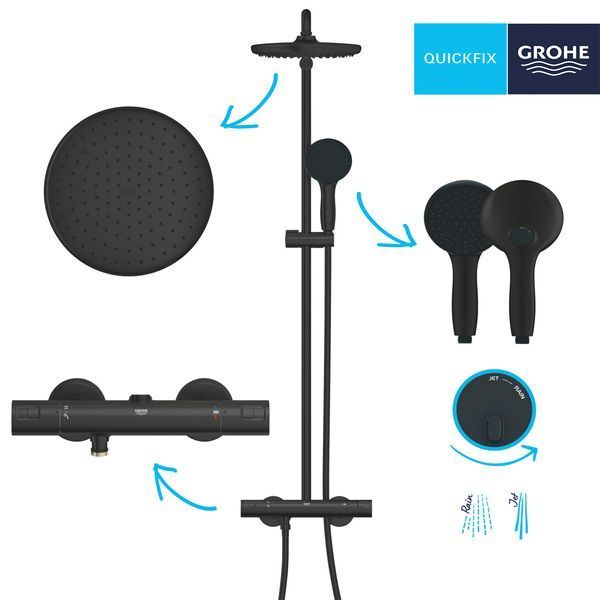 Душевая система термостатическая Grohe QuickFix Vitalio Start System 250 266772431 CV033959 фото