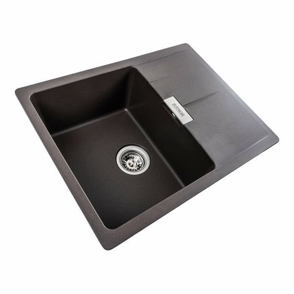 Гранитная мойка для кухни Platinum 6250 ZIRKONE матовая Темная скала 41597 фото