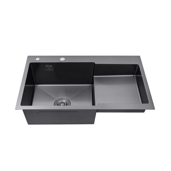 Комплект кухонной мойки KRP Schwarze - 7848LHM PVD ST4303 ST438652 фото