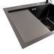 Кухонна мийка CM 58*48 R чорна PVD VALESO Handmade (круглий сифон 3,0/0,8) 45898 фото 4