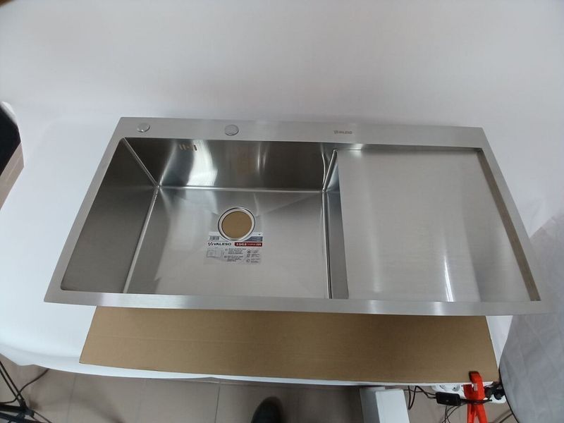 Кухонна мийка нержавійка CM 100*50 L VALESO Handmade (3.0/0.8) 47094 фото