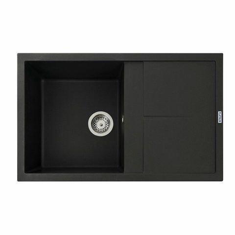 Гранітна мийка для кухні Platinum 7950 Selena матова Чорна 4027 фото