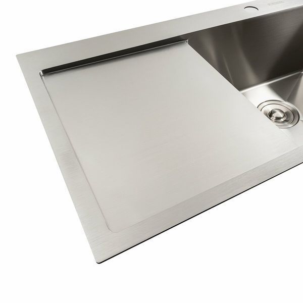 Кухонная мойка нержавейка 78*48 R Platinum Handmade (два отверстия, круглый сифон 3,0/0,8) 42216 фото