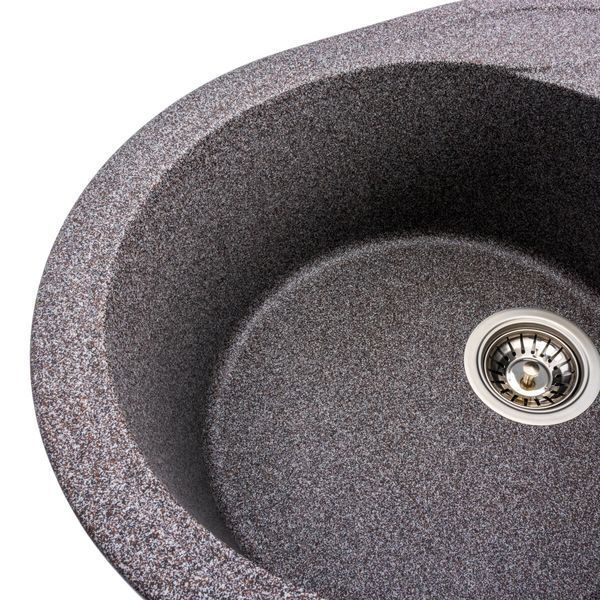Гранитная мойка для кухни Platinum 5847 ONYX матовая (микс) 38969 фото