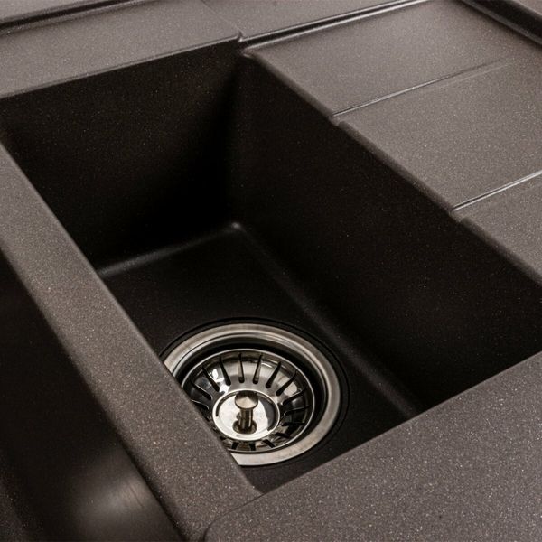 Гранитная мойка для кухни Platinum 7850W TOSKANA матовая Темная скала 40384 фото