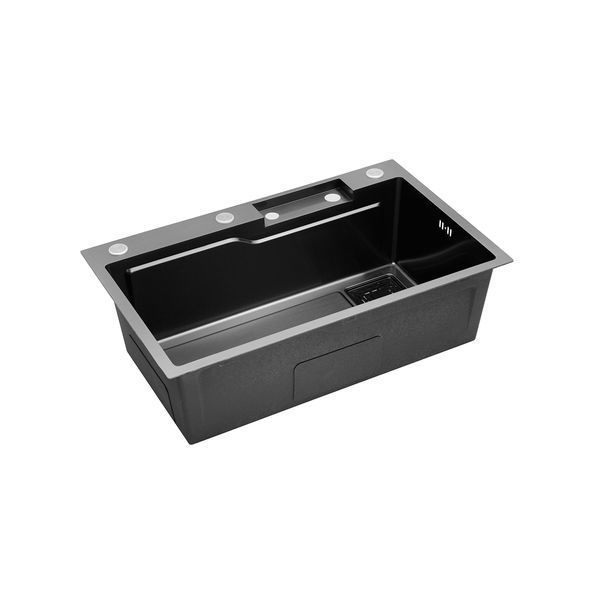Комплект кухонной мойки Kroner KRP Schwarze - SET7546HM PVD ST02277 фото