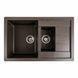 Гранитная мойка для кухни Platinum 7850W TOSKANA матовая Темная скала 40384 фото 1