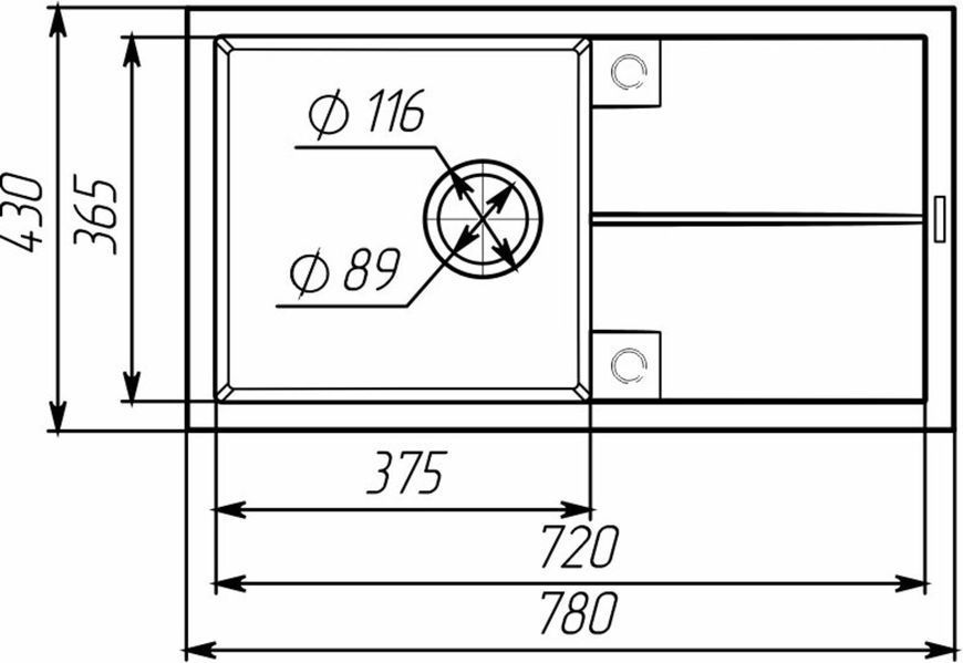 Гранітна мийка для кухні VALESO SOLID 7843 матова Сафарі 49019 фото