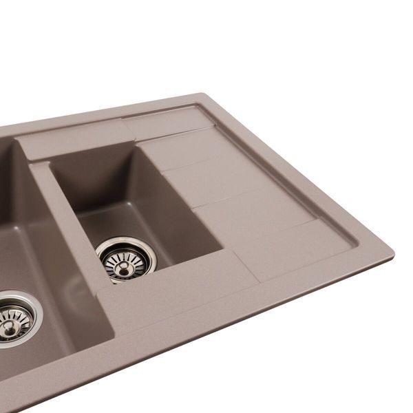 Гранітна мийка для кухні Platinum 7850W TOSKANA матова Дюна 41662 фото