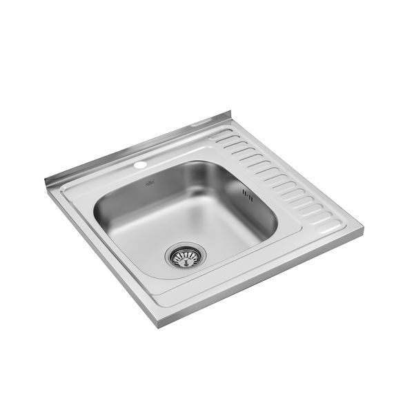 Кухонная мойка накладная Kroner KRP Satin - 6060L (0.6 мм) CV022823 фото