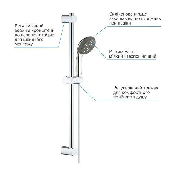 Душовий гарнітур Grohe QuickFix Vitalio Start 100 27942000 CV030598 фото