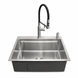 Комплект кухонной мойки Kroner KRP Geb&uuml;rstet 63х50HM ST04 BLK SL43711 фото 3