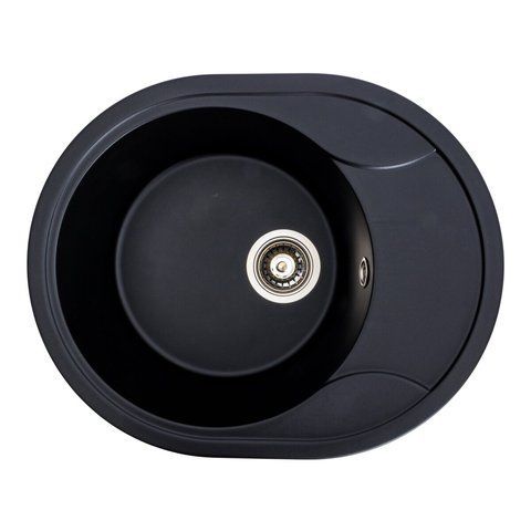 Гранитная мойка для кухни Platinum 5847 ONYX матовая (черная) 38976 фото