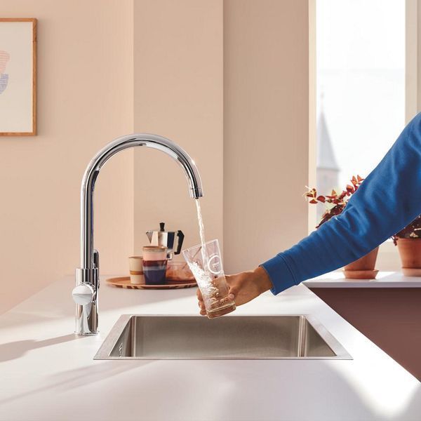 Смеситель для кухни Grohe Blue Pure StartCurve 30592000 с фильтром Blue S-Size 40404001 и головкой 64508001 (30594040) CV035615 фото