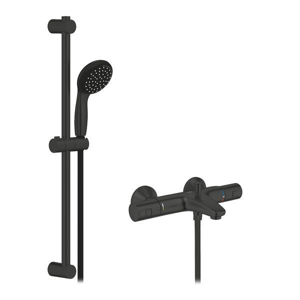 Смеситель термостатический для ванны Grohe QuickFix Precision Start Black UA303907T1 CV032751 фото