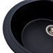 Гранітна мийка для кухні Platinum 5847 ONYX матова (чорна) 38976 фото 4
