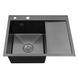 Комплект кухонной мойки Kroner KRP Schwarze 6350LHM PVD ST06 nero SL42179 фото 4