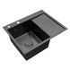 Комплект кухонной мойки Kroner KRP Schwarze 6350LHM PVD ST06 nero SL42179 фото 6