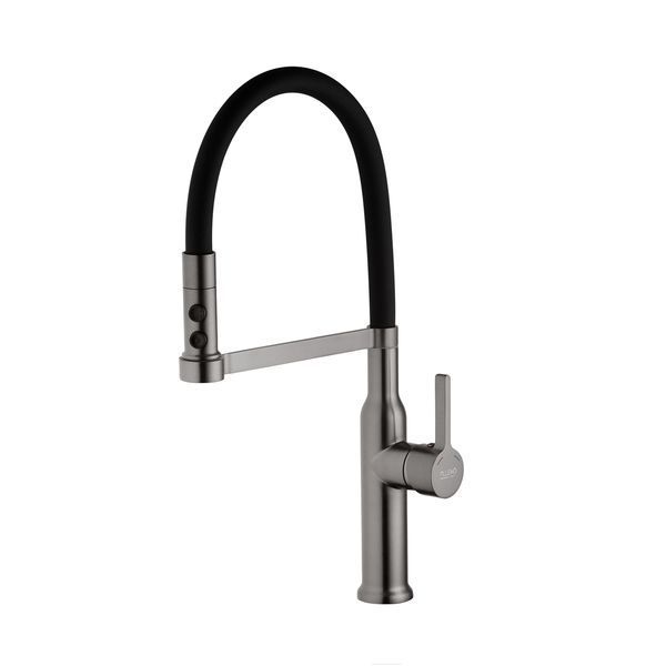 Комплект кухонной мойки Kroner KRP Schwarze 50х50HM PVD ST07 Grafite SL43840 фото