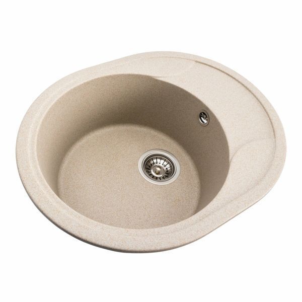 Гранітна мийка для кухні Platinum 5847 ONYX матова (сафарі) 38971 фото