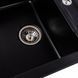 Гранітна мийка для кухні Platinum 7850 TROYA матова Чорна 3268 фото 7