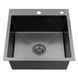 Комплект кухонной мойки Kroner KRP Schwarze 50х50HM PVD ST07 Grafite SL43840 фото 9