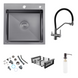 Комплект кухонной мойки KRP Schwarze - 5050HM PVD 03817BLK ST92411 фото 1
