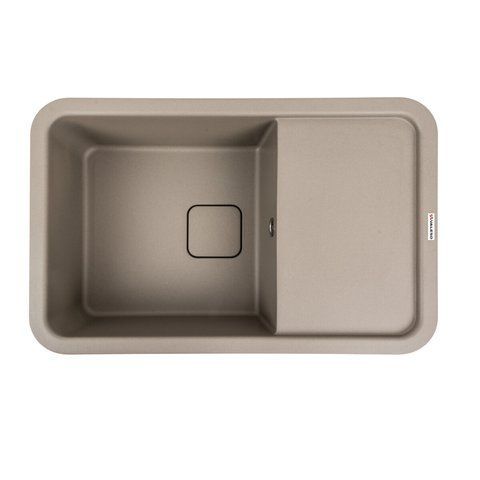 Гранитная мойка для кухни Platinum CUBE 7850 матовая Титан 48676 фото