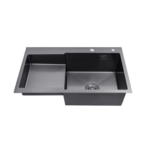 Комплект кухонной мойки KRP Schwarze RHM PVD - 7848 ST41421 фото