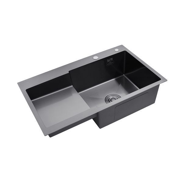 Комплект кухонной мойки KRP Schwarze RHM PVD - 7848 ST41421 фото