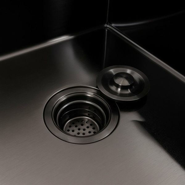 Комплект кухонної мийки Platinum Handmade CM 65*50 R PVD pl23544 фото