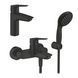 Набор смесителей 3 в 1 для ванной комнаты Grohe QuickFix Start Black UA303301SQ CV032757 фото 1
