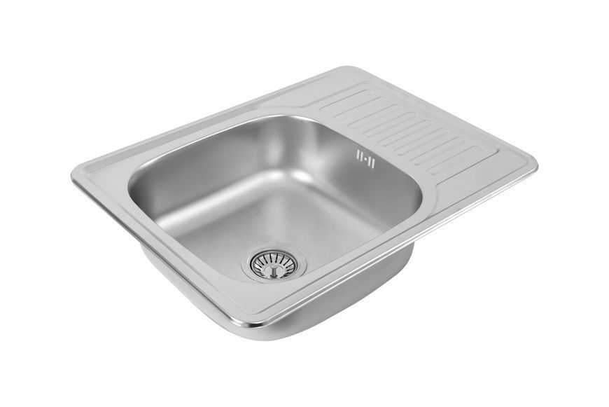 Кухонна мийка з нержавіючої сталі Platinum 6550 САТИН (0,8/180 мм) 11477 фото