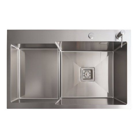 Кухонна мийка 78*50С R нержавійка Platinum Handmade (поглиблена полиця, 3.0/1.0 мм) 42178 фото