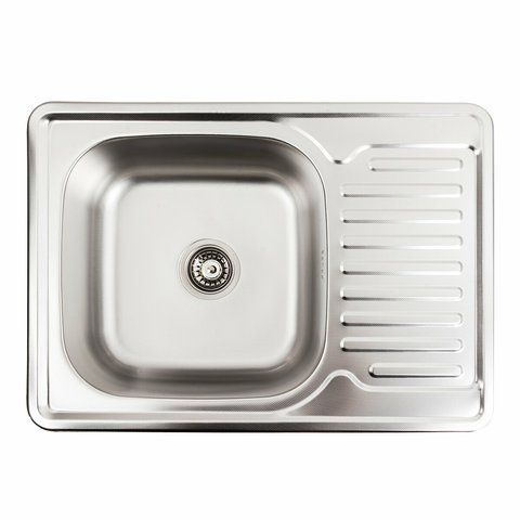Кухонна мийка з нержавіючої сталі Platinum 7050 ДЕКОР (0,8/180 мм) 11480 фото