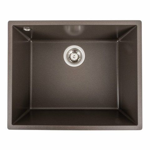 Гранітна мийка для кухні Platinum 5444 OASIS матова Темна скеля 40337 фото