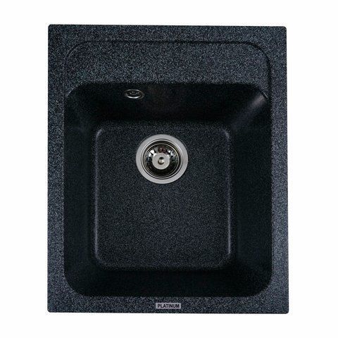 Гранитная мойка для кухни Platinum 4050 KORRADO матовая Графит 3539 фото