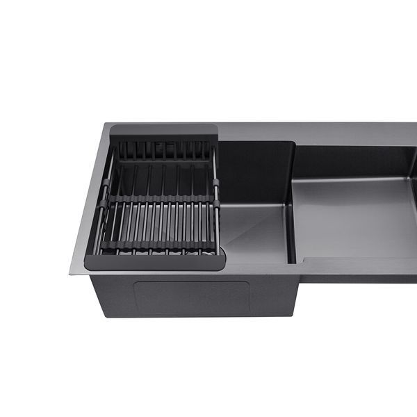 Комплект кухонной мойки KRP Schwarze LHM PVD - 7848 ST41422 фото